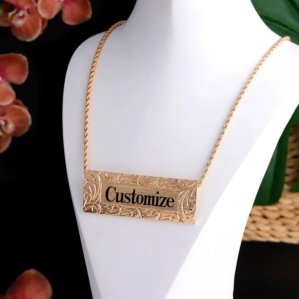 Custom Name Necklaces Hawaiian Personalized Letter Pendant