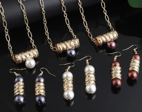 Twisted Pearl Jewelry Sets