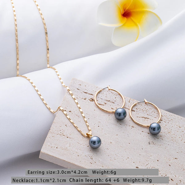 Hoops Pearl Jewelry Sets