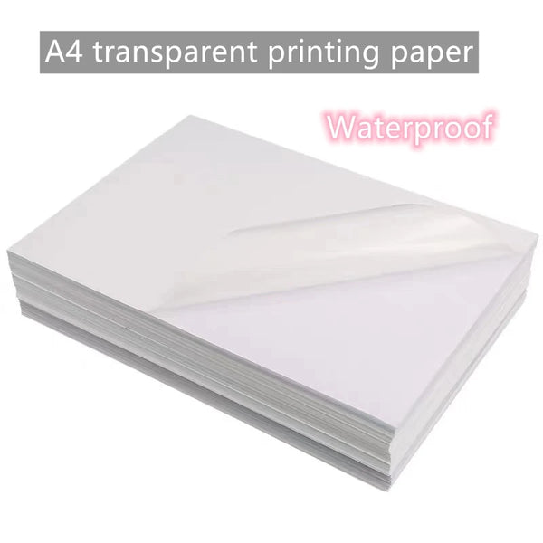 10/50pcs Waterproof sticker paper A4 Laser Inkjet Printer Paper White Glossy Transparent  Self Adhesive Sticker Label Copy Paper