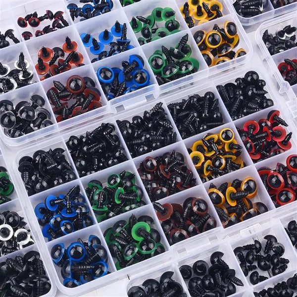 100pcs 10mm Eyeball Doll Accessories Black Plastic Plush Safety Eyes Amigurumi For Toys 6mm 8mm 12mm DIY Funny Toy Eyes Animal