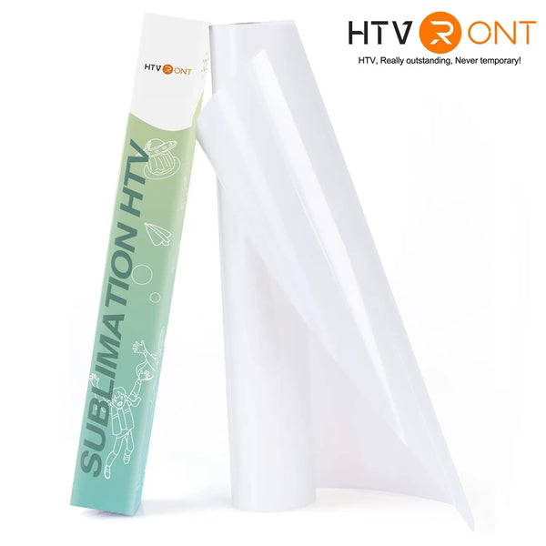 HTVRONT 12"X5ft Matte Sublimation HTV Vinyl for Light-Colored Shirts Clear Heat Transfer Vinyl for Sublimation Cotton Fabric