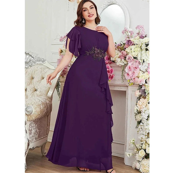 Purple Chiffon Dress