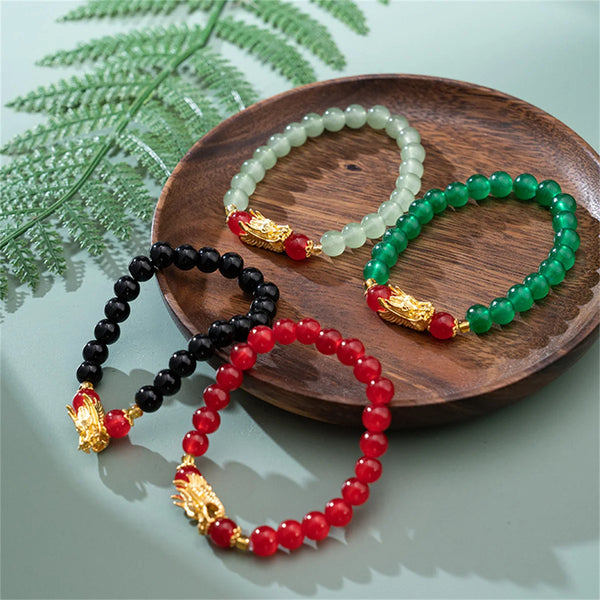 New Dragon Year Zodiac Bracelet Lucky Pixiu Red Rope Attracts Fortune Bracelets