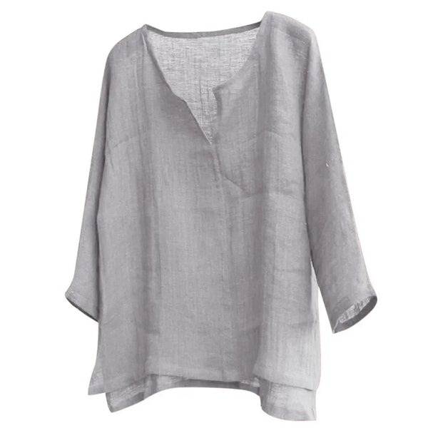 Casual Long Sleeve Cool Shirt V-neck Tops Size