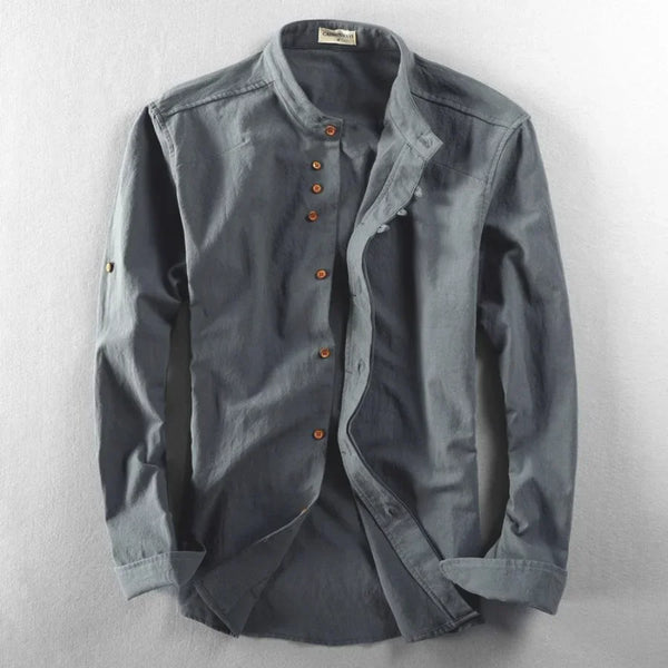 Plus Size Men's Casual Cotton Linen Shirt