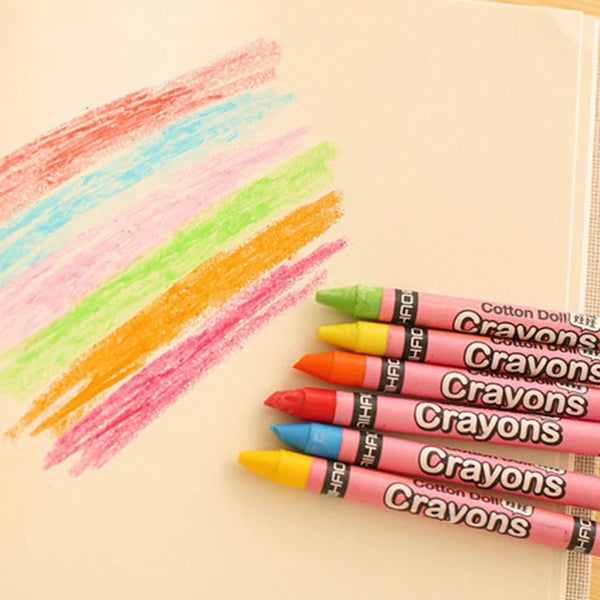 New Rabbit Pig 8 Colors/12 Colors Non-Toxic Crayon Oil Painting Stick Kids Student Pastel Pencils for Drawing