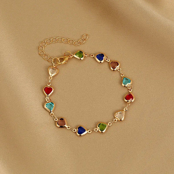 Colorful Crystal Charm Bracelet