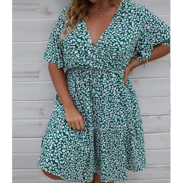 Plus Size Short Sleeve Party Dresses