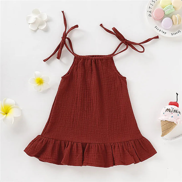 1-5 Years Old Kid Girl Summer Breathable Cotton Slip Dress