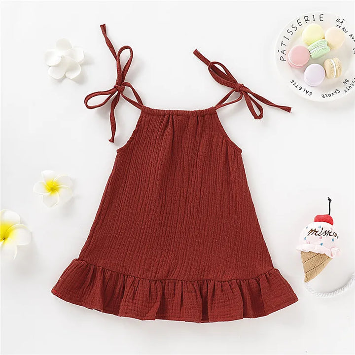 1-5 Years Old Kid Girl Summer Breathable Cotton Slip Dress