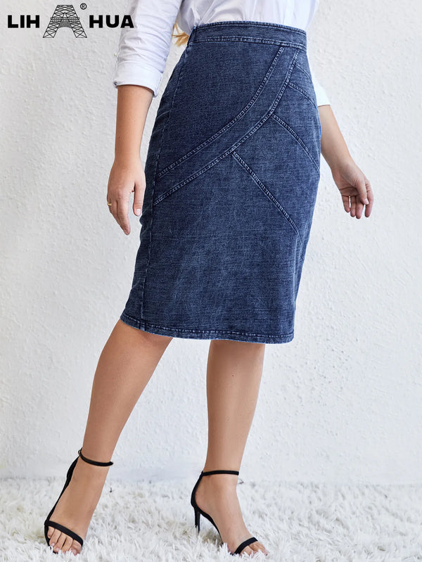 Liua Plus Size Denim Skirt