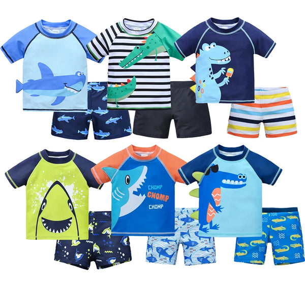 Kids Boy Swimsuit Cool Print 2 Pcs 1-7 Years