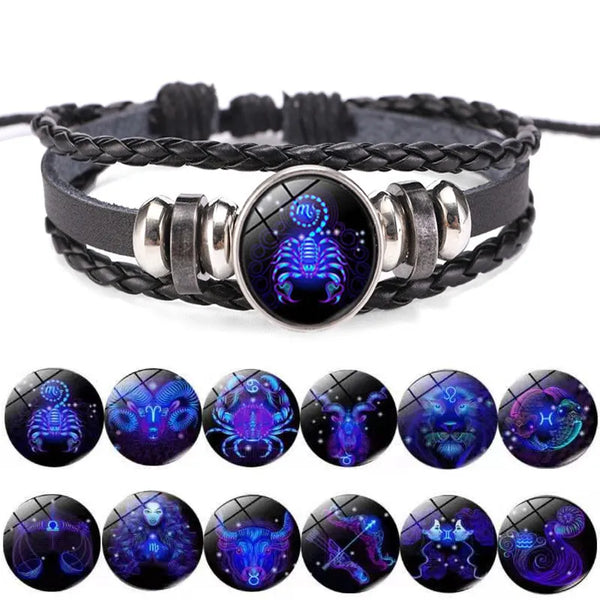 Sign Charm Luminous Bracelets Men Women Bracelet