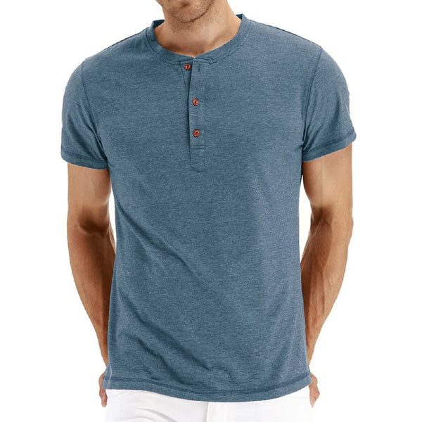 Slim Fit Solid T-shirts Male Short Sleeve