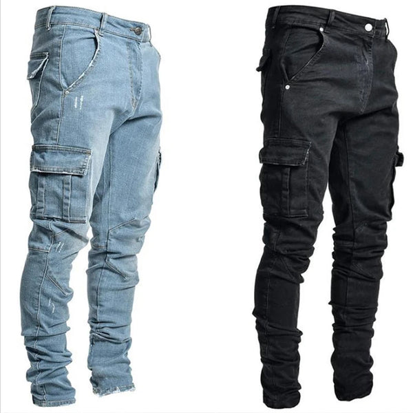 Men's Multi-Pocket Casual Jeans