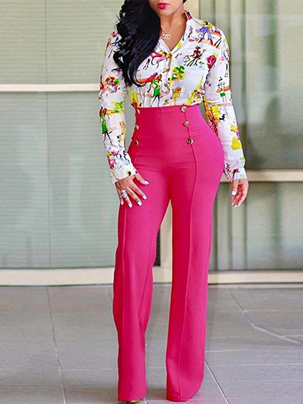 High Waist  Wide Leg Pant