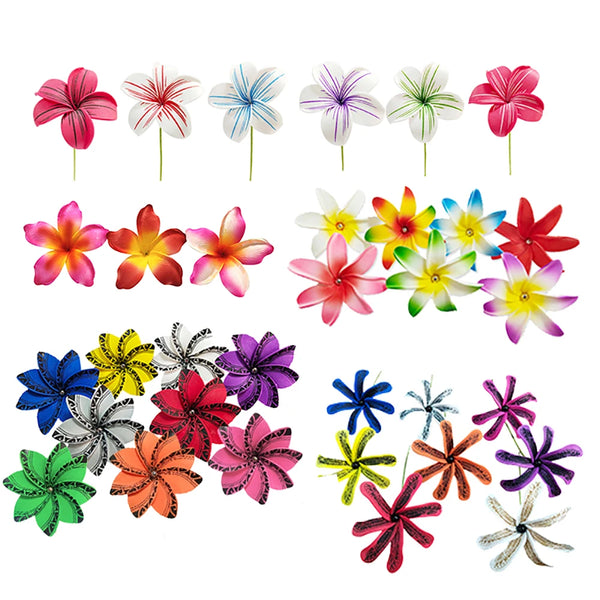 Stylish colorful and patterns foam flowers