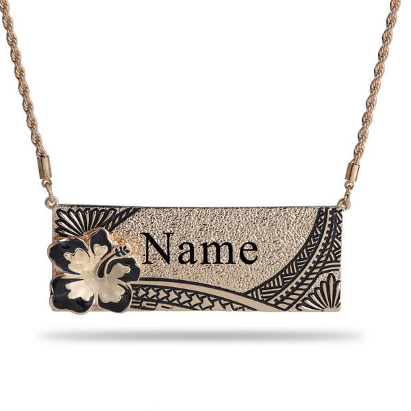 Customized Personalized Necklaces Fashion Women Hibiscus Pendant