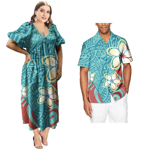 Latest Couple Matching Clothes Polynesian Traditional Tribal Design