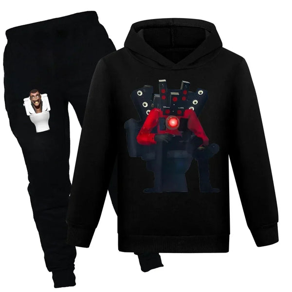 Kids Hoody Casual Sweatshirts + Pants 2pcs Set