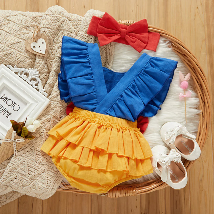 2pcs Sleeveless Baby Romper Set