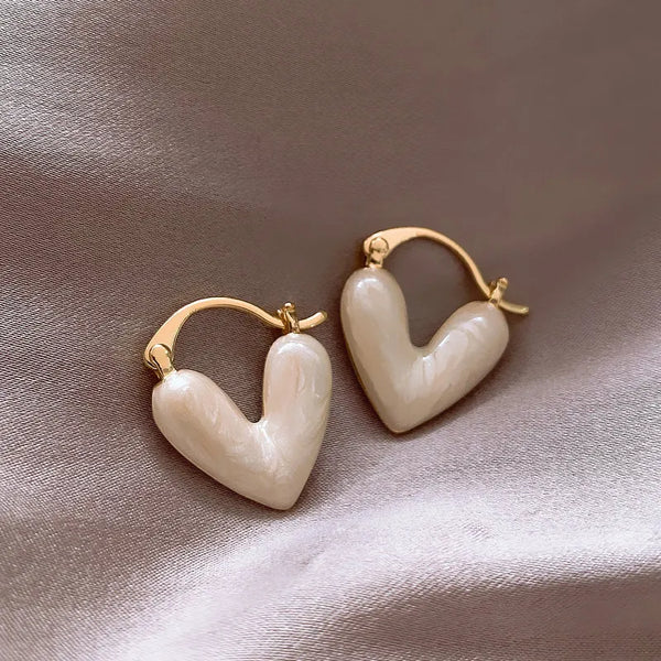 Heart Dangle Earring Fashion Simple Drop Jewelry Girls Gift