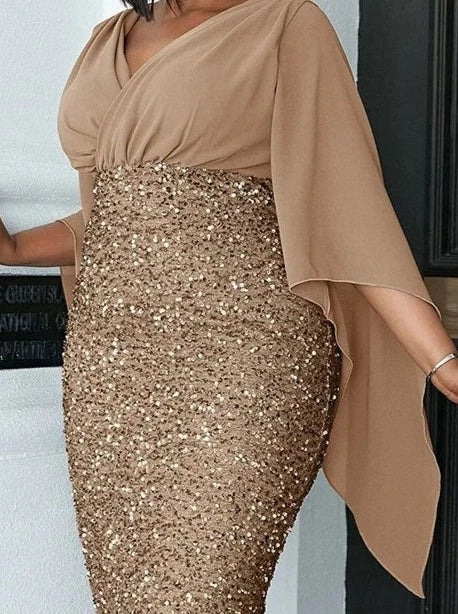 Shiny Chiffon Loose dress