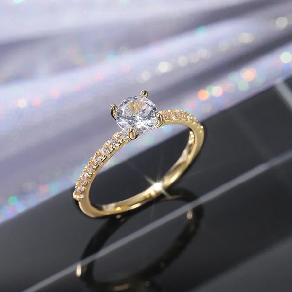 Luxury Engagement Rings Thin Elegant Female Jewelry