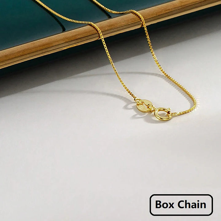 18K Gold Snake Chain Necklace for Women