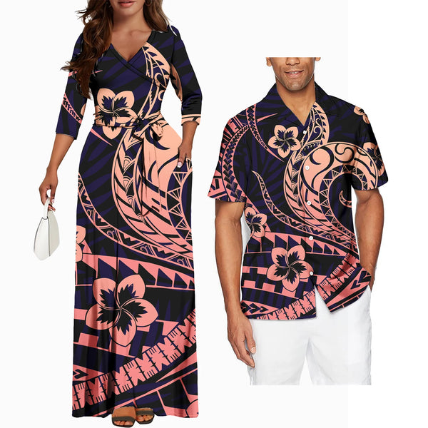 Hawaii island Polynesian Style Matching Outfits