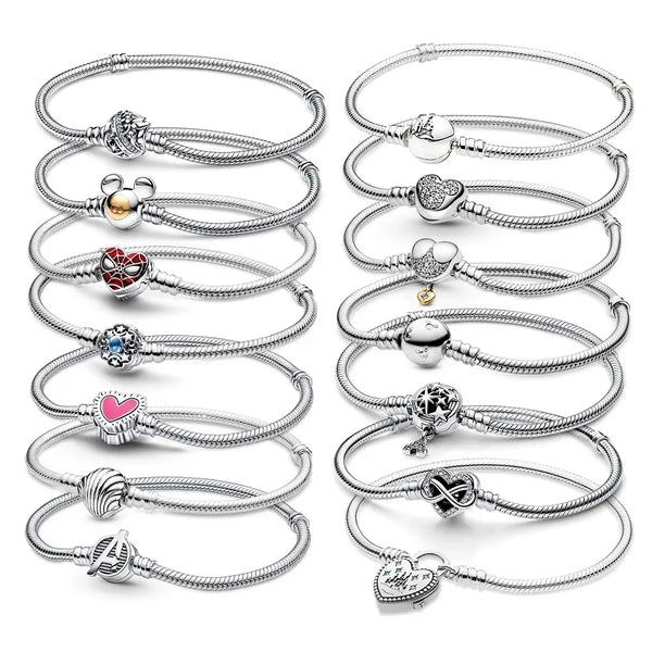 Fashion bracelet Snake Bone Chain Fit Moment Charm