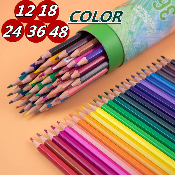 Pretty Barrel 48 Color Pencils Crayons Set