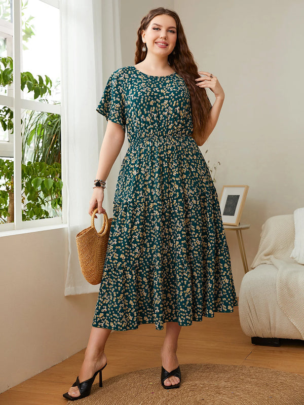 Party Elegant Casual Ladies Plus Size Long Dress