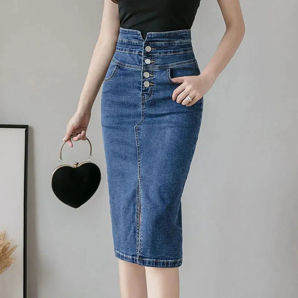 Fashion Split Denim Skirt