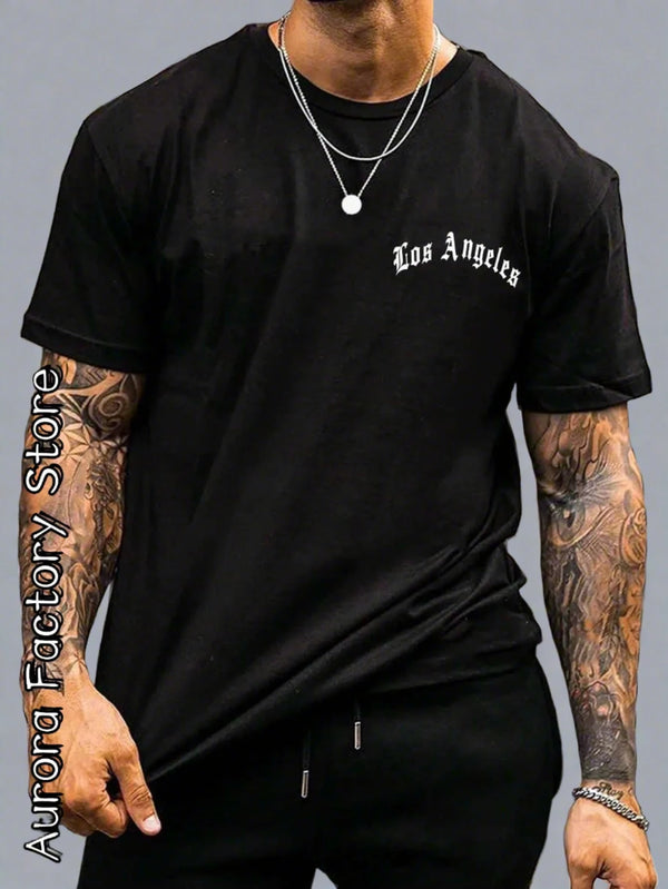 Los Angeles T-Shirt Male Casual Short Sleeve